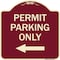 Signmission Permit Parking With Left Arrow Heavy-Gauge Aluminum Architectural Sign, 18" x 18", BU-1818-23327 A-DES-BU-1818-23327 - alternate 1